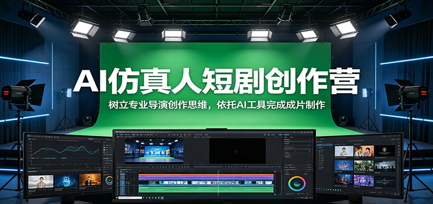 AI仿真人短剧创作营:树立专业导演创作思维,依托AI工具完成成片制作-777网创网