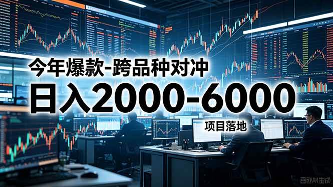 （18918期）今年爆款-跨品种对冲日入2000-6000，项目落地！-777网创网
