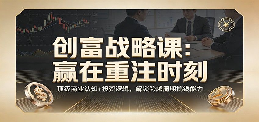 《创富战略课:赢在重注时刻》顶级商业认知+投资逻辑,解锁跨越周期搞钱能力 《创富战略课:赢在重注时刻》顶级商业认知+投资逻辑,解锁跨越周期搞钱能力