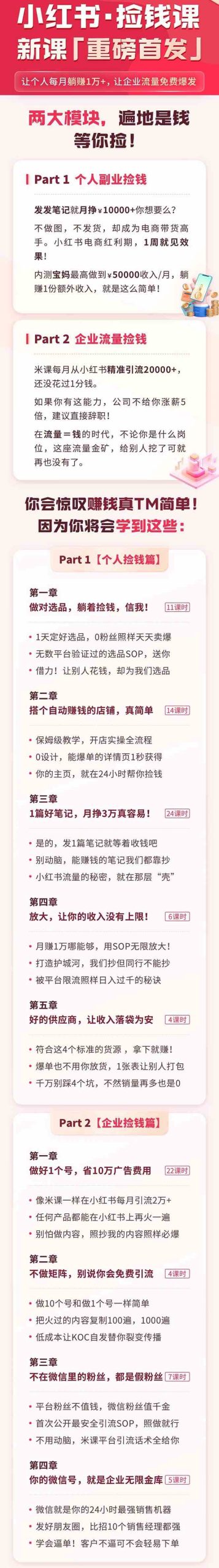 （9890期）小红书之检钱课：从0开始实测每月多赚1.5w起步，赚钱真的太简单了（98节）-777网创网
