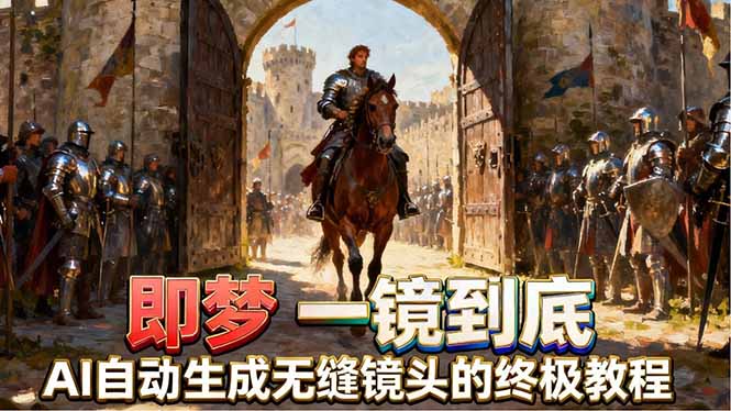即梦AI一镜到底终极教程,智能补帧+运镜技巧,AI自动生成无缝丝滑长镜头高效出片-777网创网