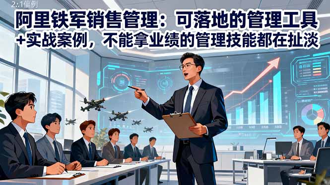 阿里铁军销售管理:可落地的管理工具+实战案例,不能拿业绩的管理都在扯淡-777网创网