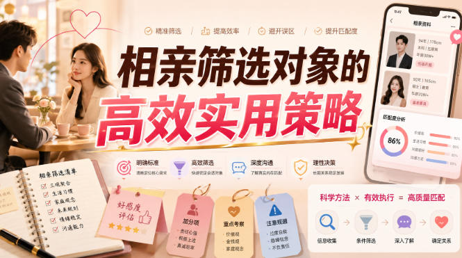 付费文章：相亲筛选对象的高效实用策略-777网创网