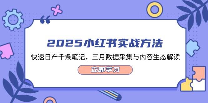 （14347期）2025小红书实战方法，快速日产千条笔记，三月数据采集与内容生态解读-777网创网