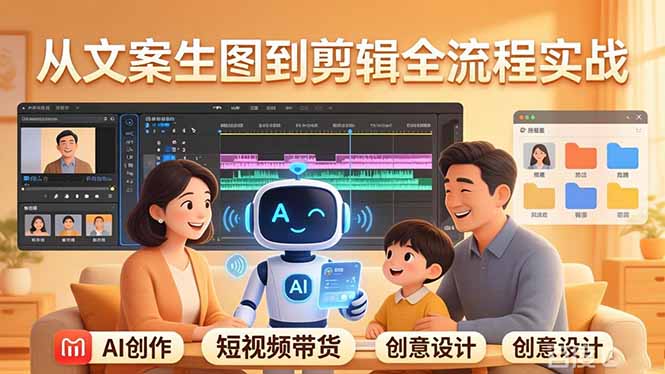 原创 AI 剧情短视频带货:AI+家庭剧情+带货广告,从文案生图到剪辑全流程实战-777网创网