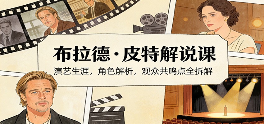演员说-布拉德.皮特解说课:演艺生涯,角色解析,观众共鸣点全拆解 演员说-布拉德.皮特解说课:演艺生涯,角色解析,观众共鸣点全拆解