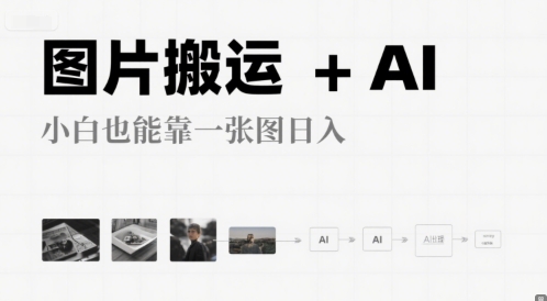 图片搬运+AI,小白也能靠一张图,日入4张
