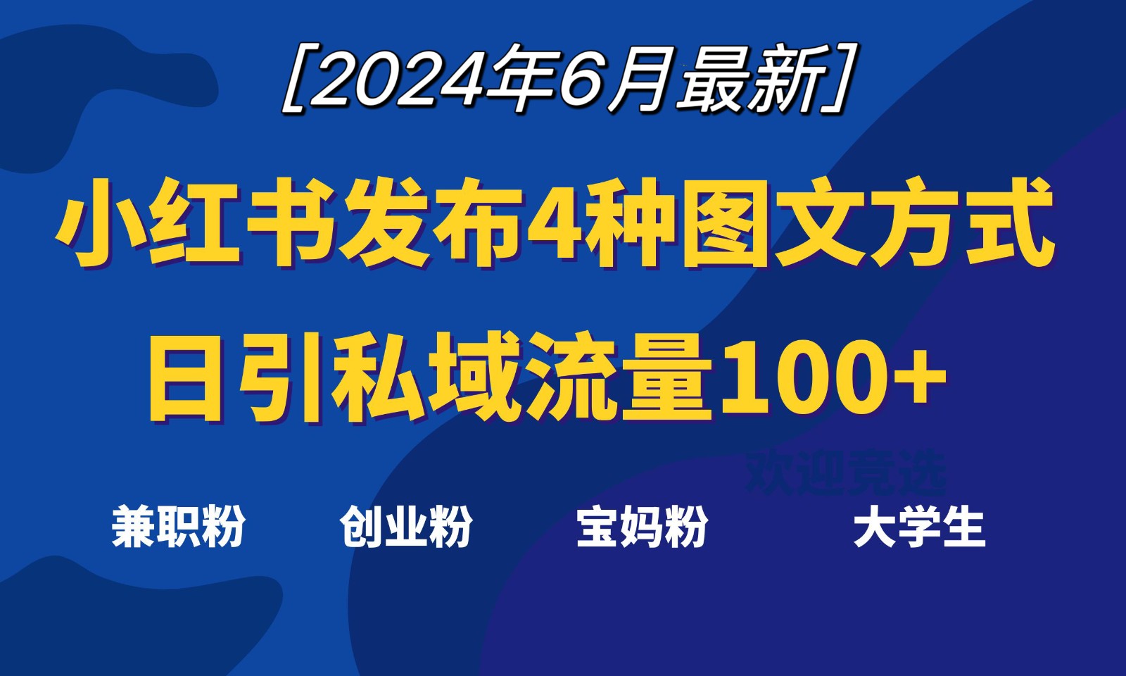 小红书发布这4种图文,就能日引私域流量100+-777网创网