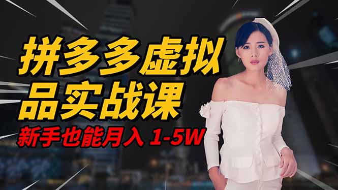 2025 拼多多虚拟品系统实战课，轻资产项目，可矩阵开工作室，新手也能…-777网创网