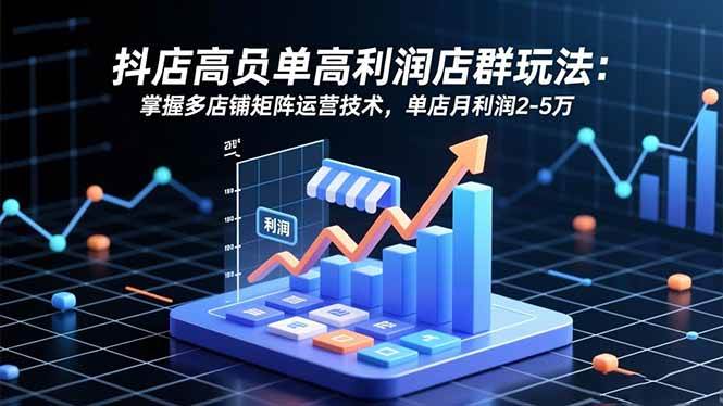 (16534期)抖店高客单高利润店群玩法:掌握多店铺矩阵运营技术,单店月利润2-5万 (16534期)抖店高客单高利润店群玩法:掌握多店铺矩阵运营技术,单店月利润2-5万