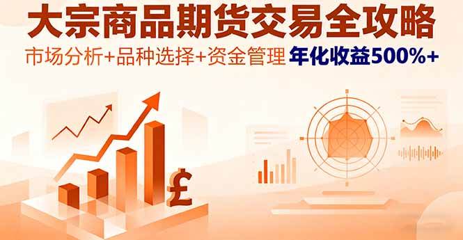 （16083期）大宗商品期货交易全攻略，市场分析+品种选择+资金管理，年化收益500%+-777网创网
