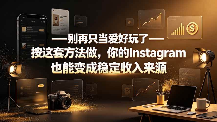 (19591期)别再只当爱好玩了——按这套方法做,你的Instagram也能变成稳定收入来源 (19591期)别再只当爱好玩了——按这套方法做,你的Instagram也能变成稳定收入来源