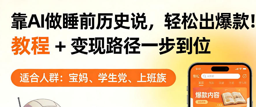 靠AI做睡前历史解说，轻松出爆款！教程+变现路径一步到位，单个视频收益1K+【揭秘】-777网创网