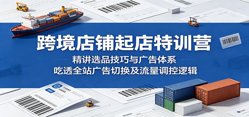跨境店铺起店特训营：精讲选品技巧与广告体系，吃透全站广告切换及流量调控逻辑-777网创网