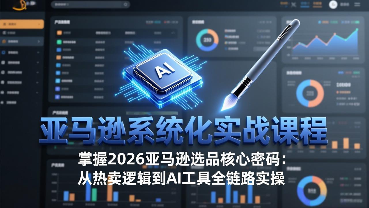 亚马逊系统化实战课-更新3月：2026最新选品方法论，从热卖原因分析到AI作图，提升选品成功率-777网创网