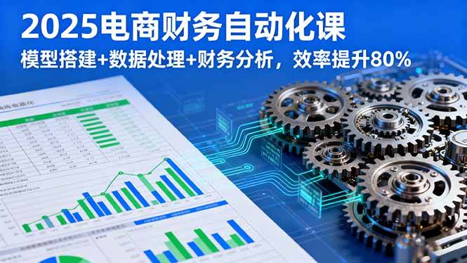 （16021期）2025电商财务自动化课，模型搭建+数据处理+财务分析，效率提升80%-777网创网