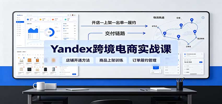yandex跨境电商实战课：平台入门、开店、物流、选品上架与定价全流程-777网创网