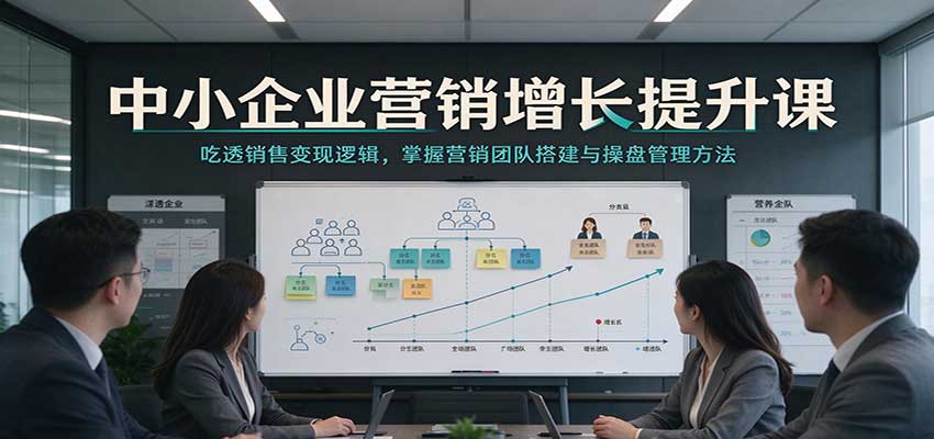 中小企业营销增长提升课:吃透销售变现逻辑,掌握营销团队搭建与操盘管理方法-777网创网