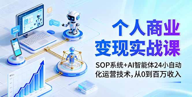 （16111期）个人商业变现实战课：SOP系统+AI智能体24小自动化运营技术，从0到百万收入-777网创网