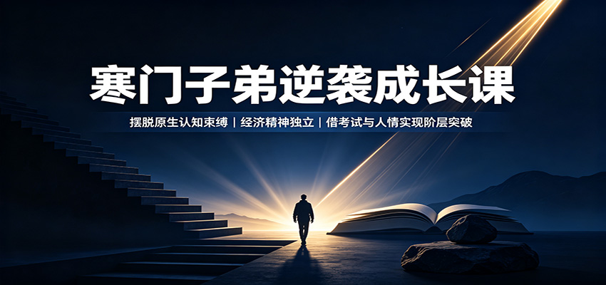 寒门子弟逆袭成长课：摆脱原生认知束缚，经济精神独立，借考试与人情实现阶层突破-777网创网