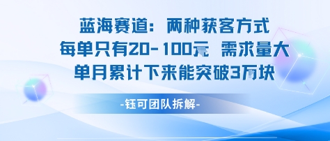 蓝海赛道：需求量大 单月累计下来能突破3W-777网创网