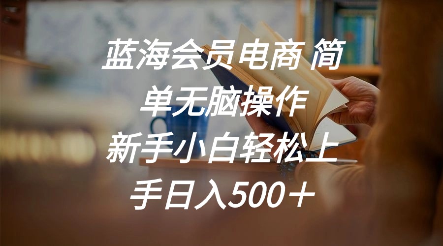 （11068期）蓝海会员电商 简单无脑操作 新手小白轻松上手日入500＋-777网创网