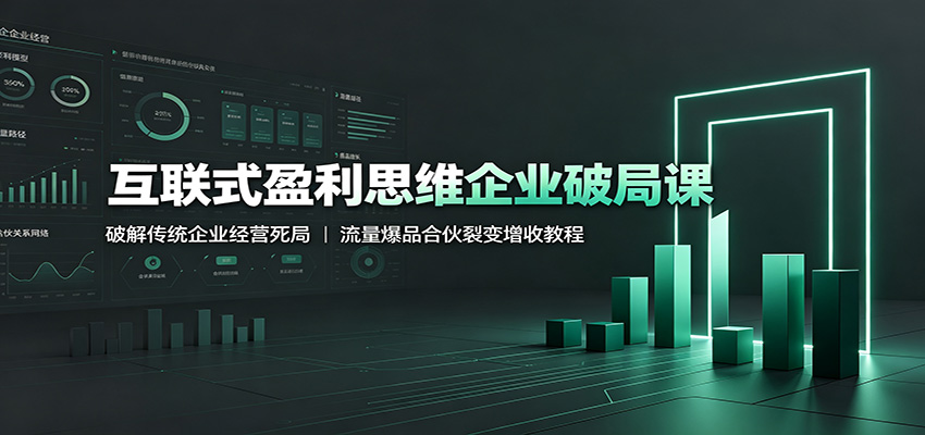 互联式盈利思维企业破局课：破解传统企业经营死局，流量爆品合伙裂变增收教程-777网创网