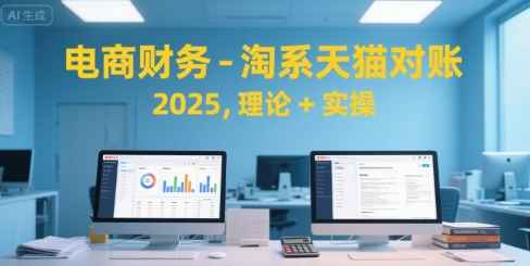 电商财务-淘系天猫对账2025，理论+实操-777网创网