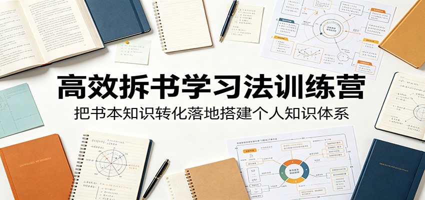 高效拆书学习法训练营，把书本知识转化落地搭建个人知识体系-777网创网