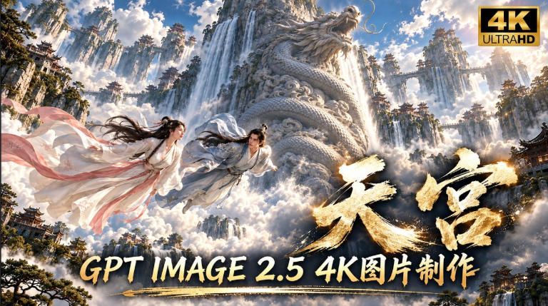 GPT Image 2.5实测!4K到底多清楚?皮肤、手指、修图与天宫场景全面测试-777网创网