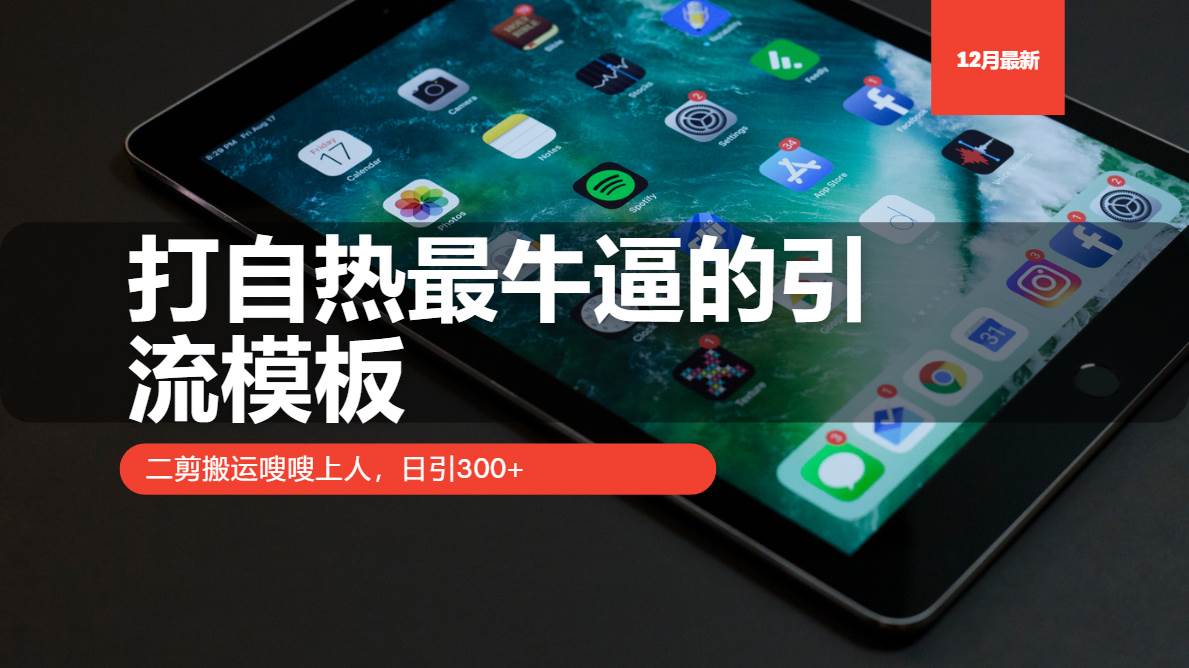 （13654期）打自热最牛逼的引流模板，二剪搬运嗖嗖上人，日引300+-777网创网