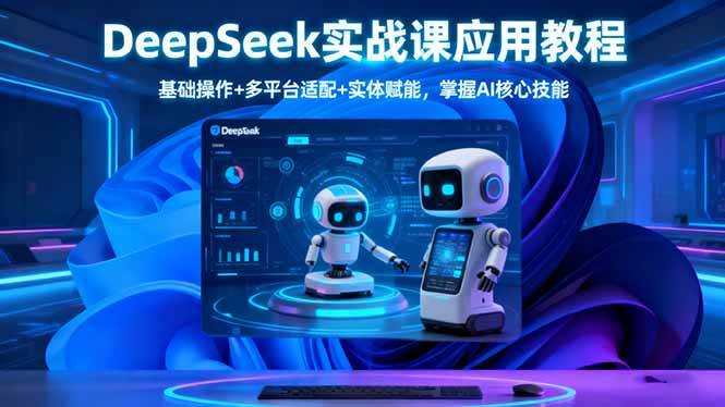（16391期）DeepSeek实战课应用教程、基础操作+多平台适配+实体赋能，掌握AI核心技能-777网创网
