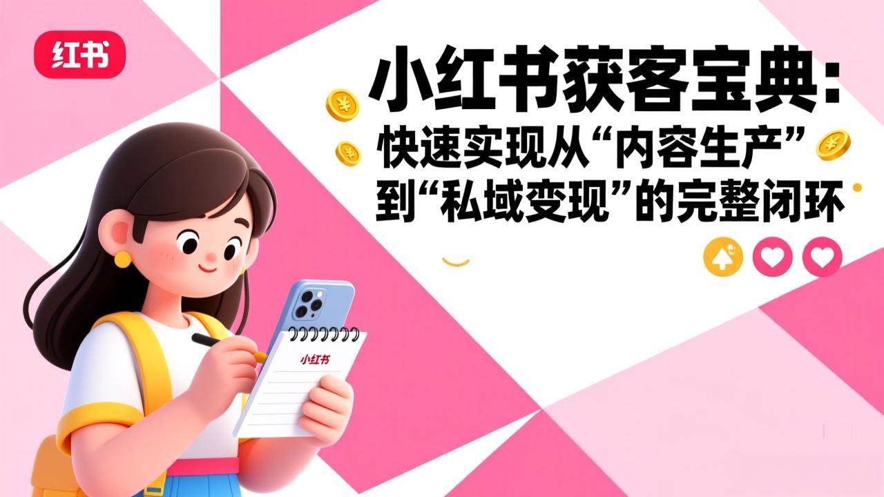 (17542期)小红书获客宝典:快速实现从“内容生产”到“私域变现”的完整闭环 (17542期)小红书获客宝典:快速实现从“内容生产”到“私域变现”的完整闭环