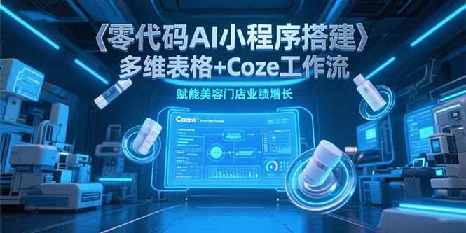 (15239期)零代码AI小程序搭建,多维表格+Coze工作流,赋能美容门店业绩增长-777网创网