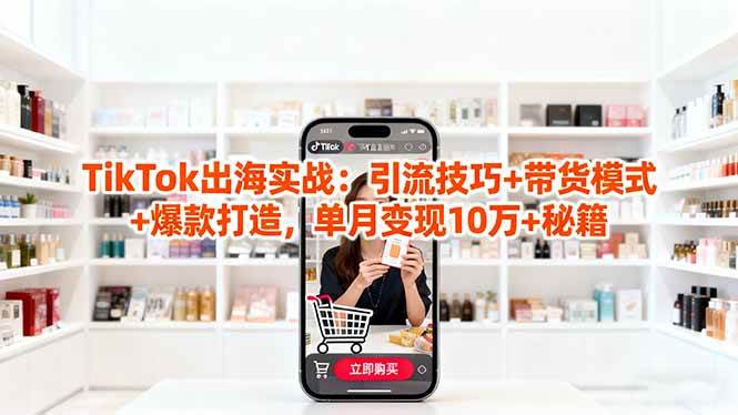 （16358期）「TikTok出海实战」引流技巧+带货模式+爆款打造，单月变现10万+秘籍-777网创网