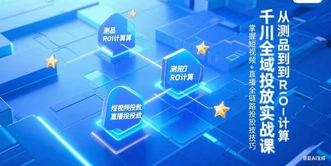 （15256期）千川全域投放实战课，从测品到ROI计算，掌握短视频+直播全链路投放技巧-777网创网