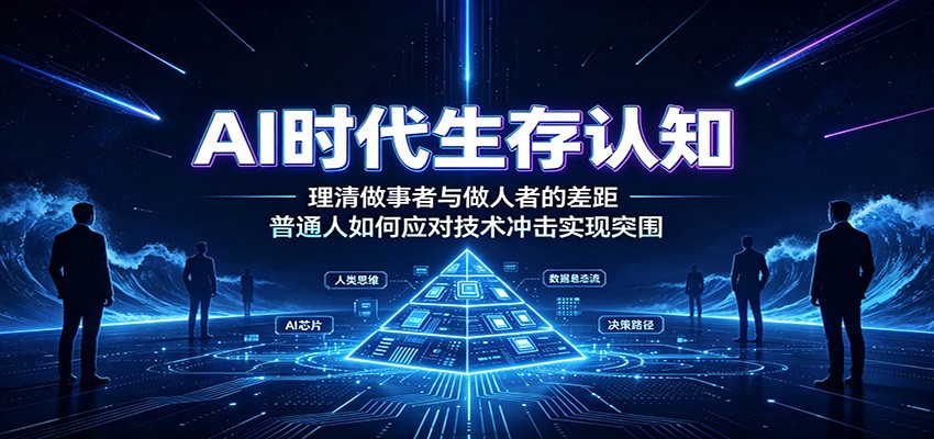 AI时代生存认知：理清做事者与做人者的差距，普通人如何应对技术冲击实现突围-777网创网
