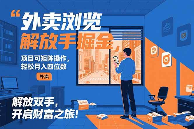 （15440期）外卖浏览掘金项目 可矩阵操作 轻松日入500+-777网创网