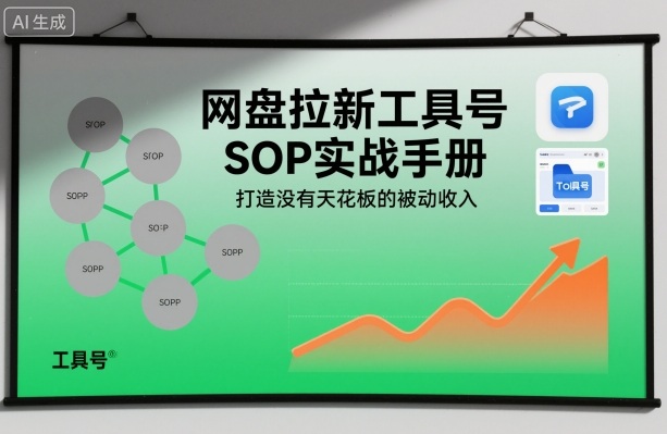 网盘拉新工具号SOP实战手册,打造没有天花板的被动收入-777网创网