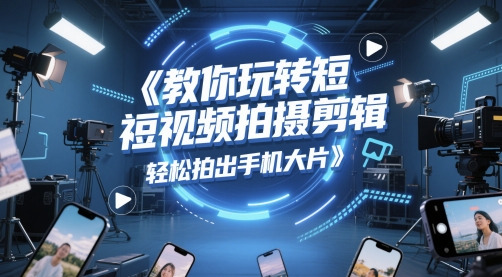 教你玩转短视频拍摄剪辑，轻松拍出手机大片-777网创网