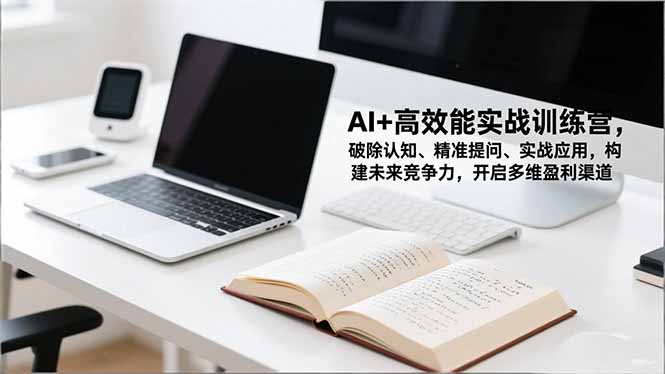 AI+高效能实战训练营,破除认知、精准提问、实战应用,构建未来竞争力,开启多维盈利渠道-777网创网