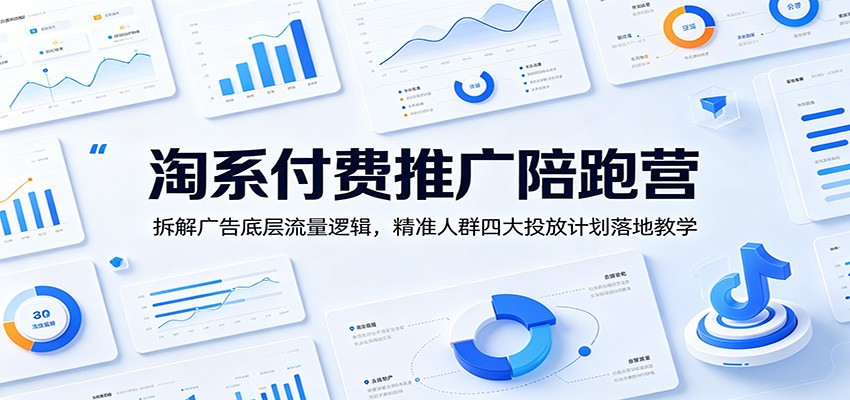 淘系付费推广陪跑营：拆解广告底层流量逻辑，精准人群四大投放计划落地教学-777网创网