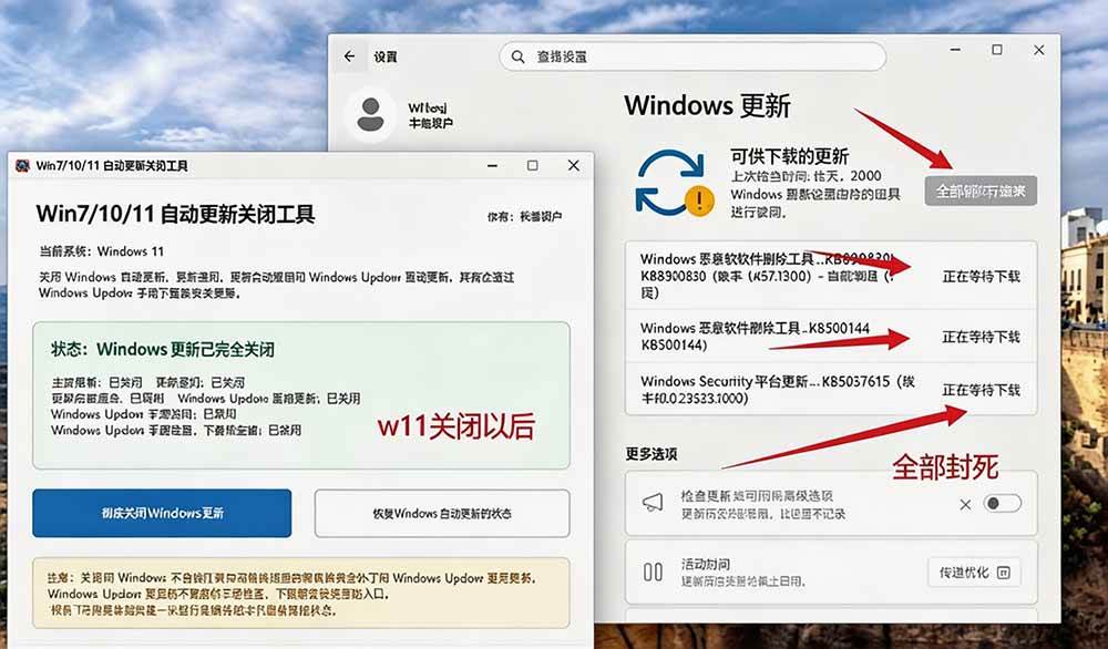 (20349期)Windows7/10/11系统禁止更新工具来了!仅400KB,一键禁止系统更新和恢复更新,小巧好用-777网创网