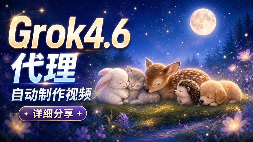 (20560期)Grok 4.6 代理自动制作视频!从提示词到成片全流程详细分享|AI Agent 实操分享-777网创网