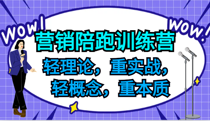 营销陪跑训练营,轻理论,重实战,轻概念,重本质,适合中小企业和初创企业的老板-777网创网