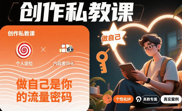 创作私教课,做自己是你的流量密码-777网创网