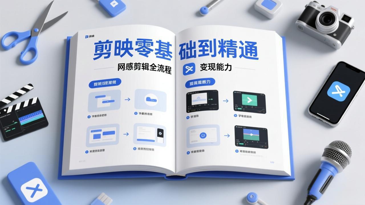 剪映零基础也能快速上手，从入门到精通掌握网感剪辑全流程，掌握能直接变现的剪辑能力-777网创网