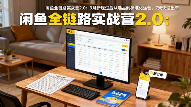 （16263期）闲鱼全链路实战营2.0：9月新规过后从选品到标准化运营，7天快速出单-777网创网