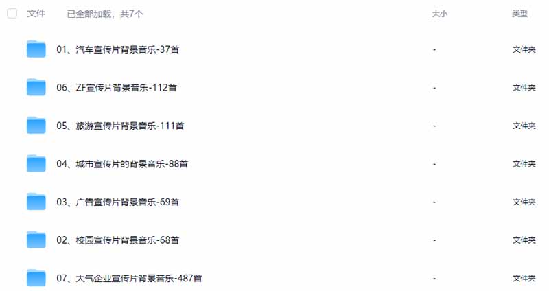 图片[3]-某宝付费购买，常用6G音效合集！970+首宣传片背景音乐，无版权可商用大气素材，分类清晰，高质量内容-777网创网