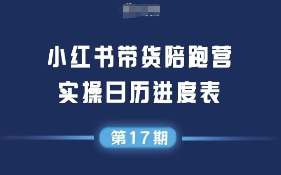 小红书第17期带货陪跑营,不囤货,无不直播,无不投流,通过选品+笔记内容+测品+笔记铺量+矩阵运营打爆款(更新)